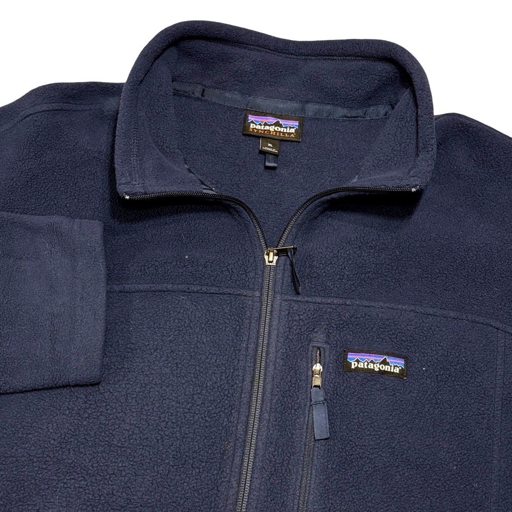 Patagonia Synchilla Full Zip Fleece Jacket Mens XL Navy Blue 22990 Gorpcore